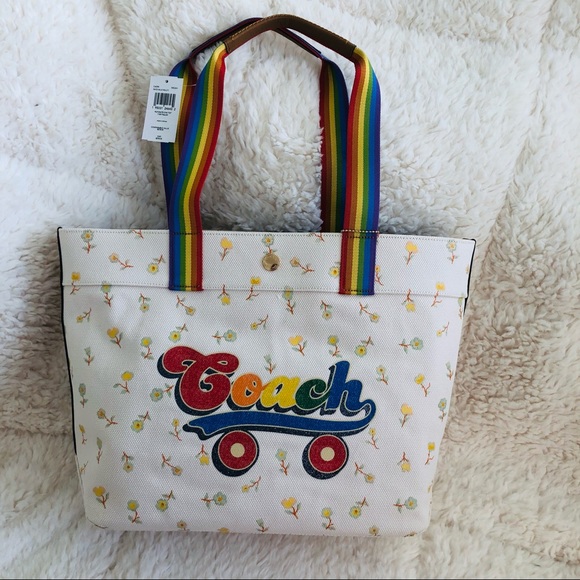 Coach Pride Rainbow Roller Tote & Wristlet - Picture 2 of 10